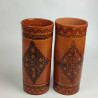Vase décoratif en terre cuite décoration man motifs berbères